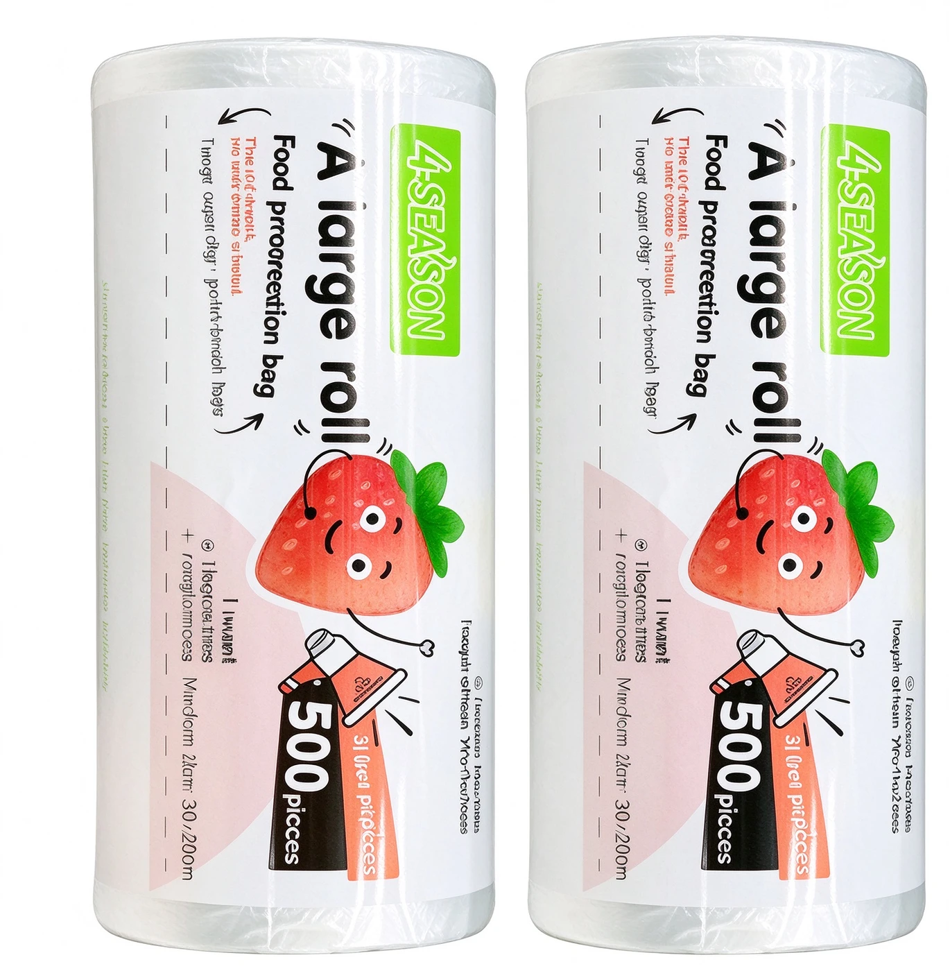 Food Storage Bags — Small, 500-Bag Roll — supplier-provided packaging reference