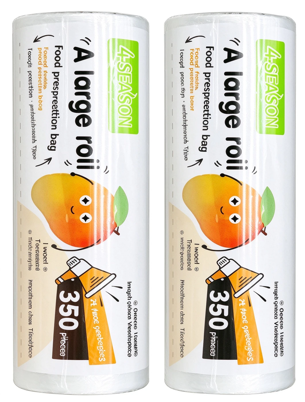 Food Storage Bags — Medium, 350-Bag Roll — supplier-provided packaging reference
