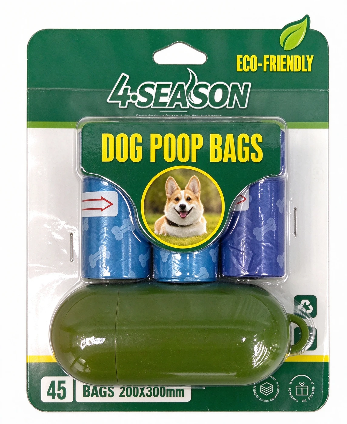 Pet Waste Bags — 45 Bag Display Box — supplier-provided packaging reference