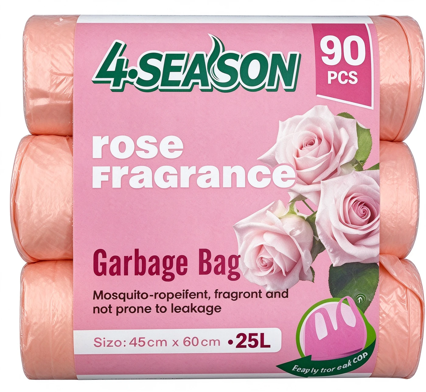 Rose Scented Handle-Tie Bags — supplier-provided packaging reference