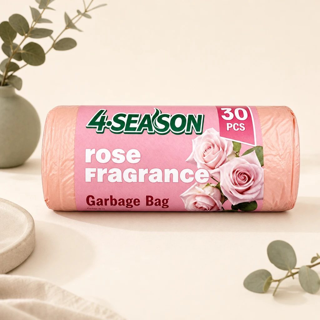Packaging illustration of Rose Scented Handle-Tie Bags