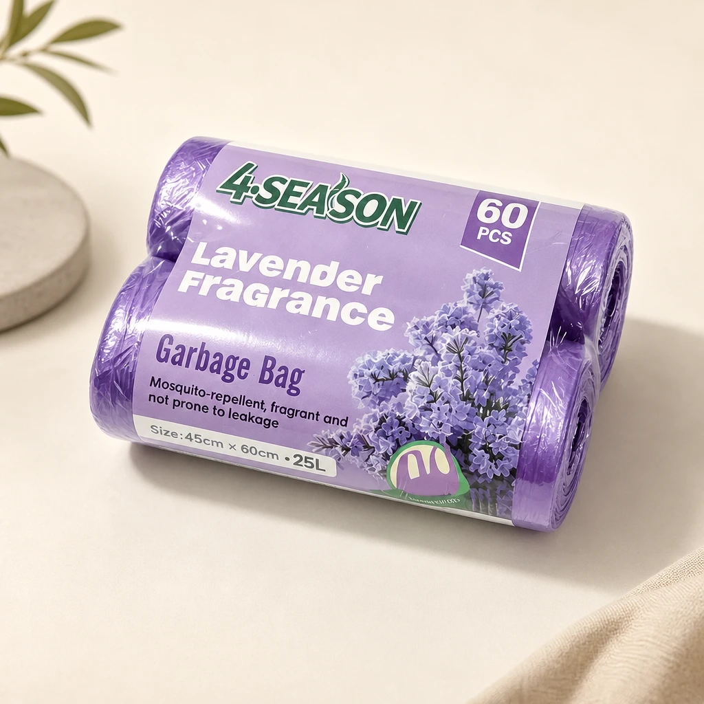 Packaging illustration of Lavender Scented Handle-Tie Bags