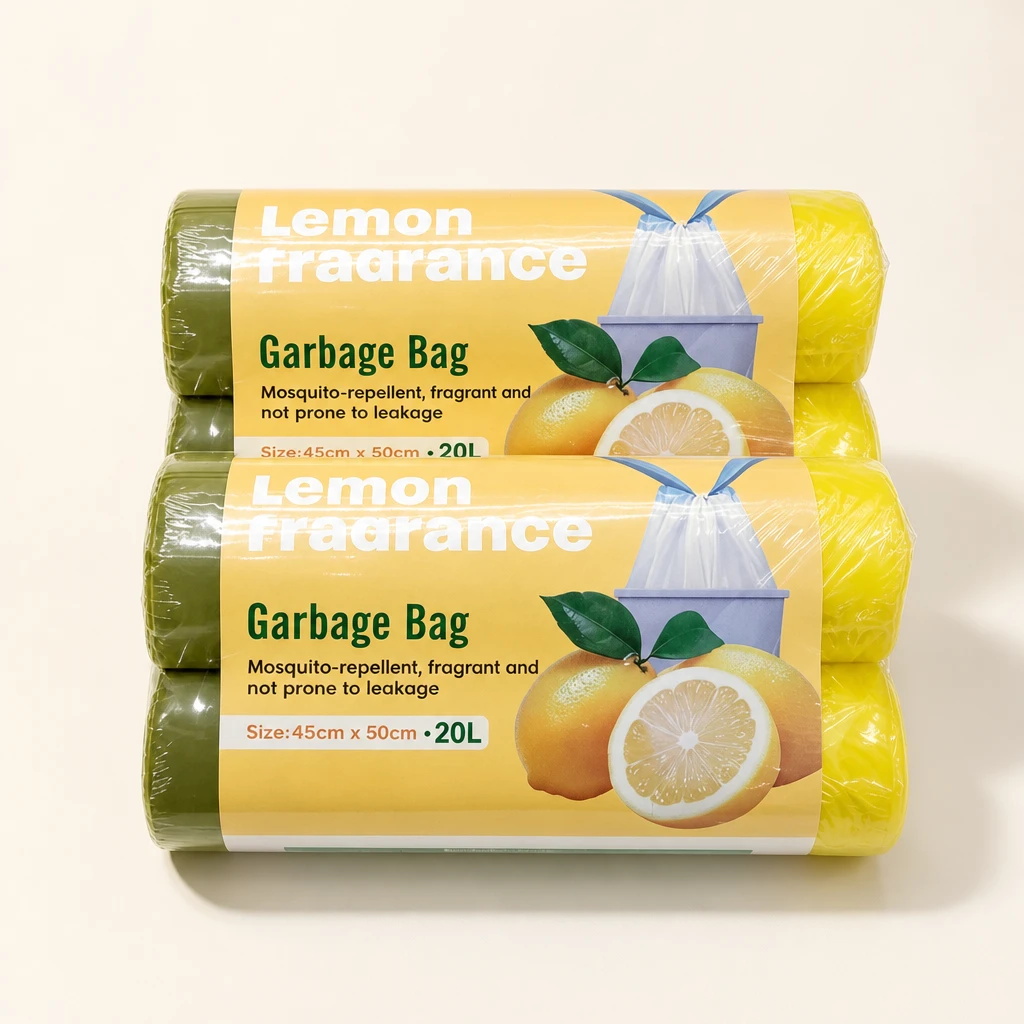 Packaging illustration of Lemon Scented Drawstring Bags