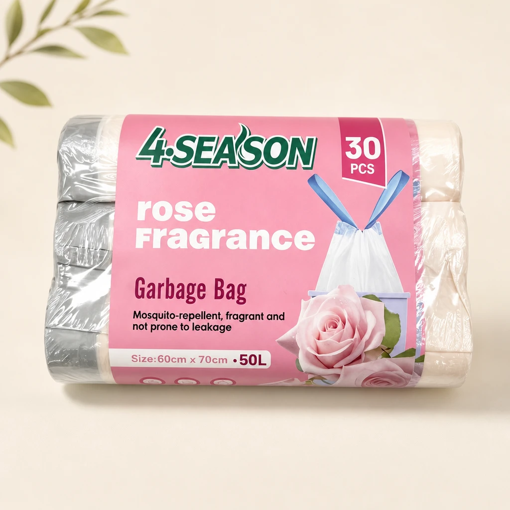 Packaging illustration of Rose Scented Drawstring Bags