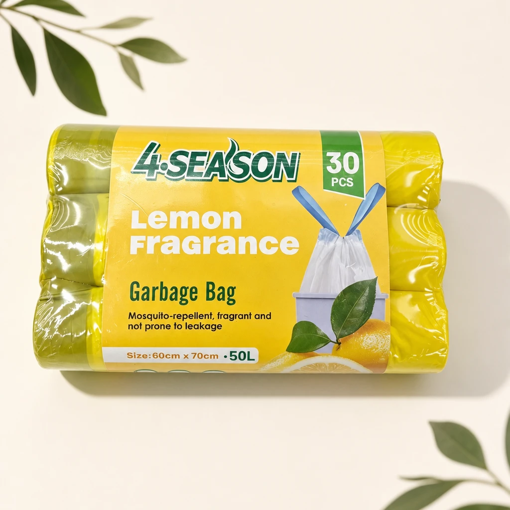 Packaging illustration of Lemon Scented Drawstring Bags