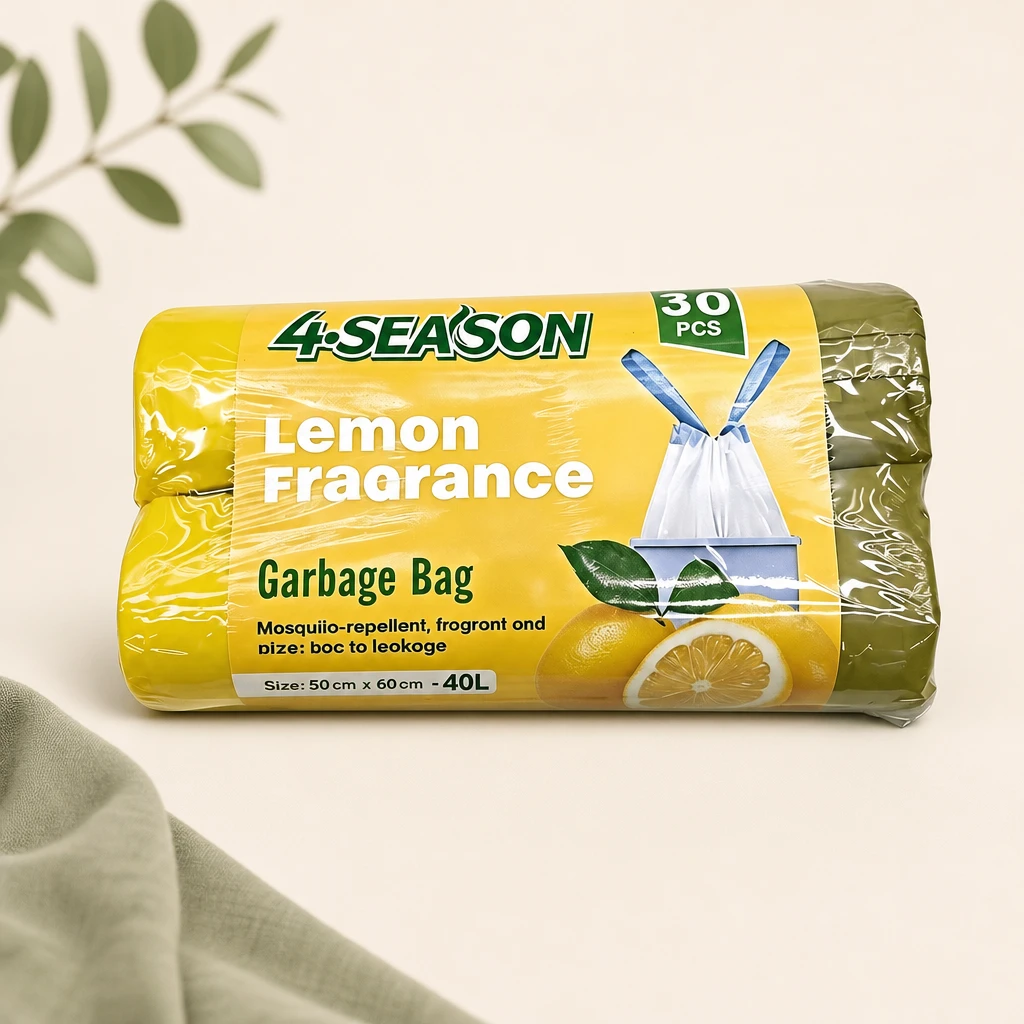 Packaging illustration of Lemon Scented Drawstring Bags
