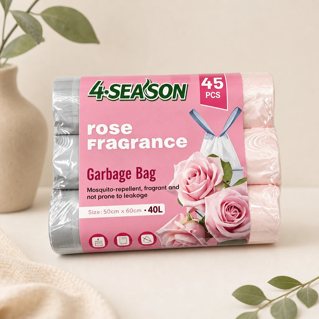 Packaging illustration of Rose Scented Drawstring Bags