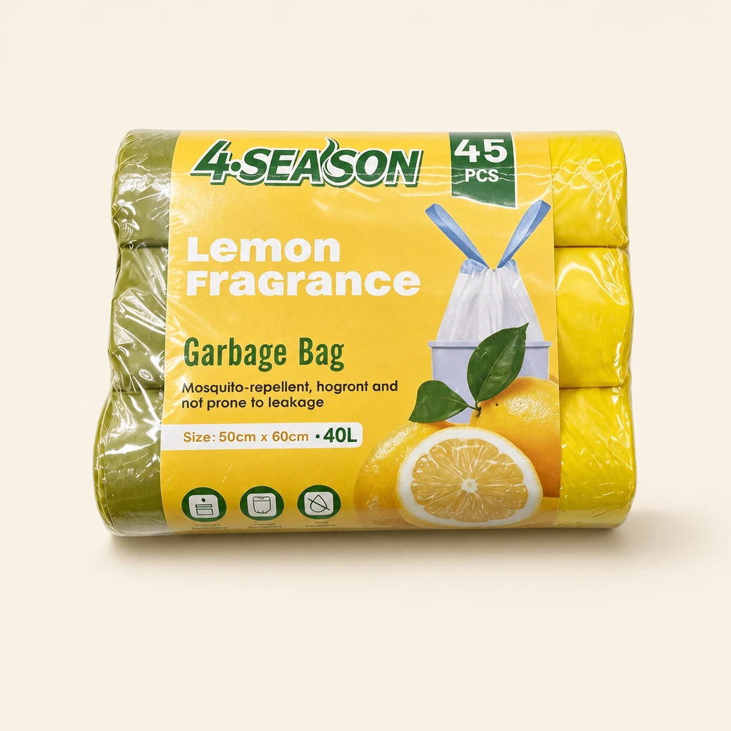Packaging illustration of Lemon Scented Drawstring Bags