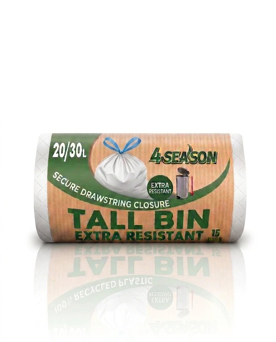 White bin bags · roll packaging — packaging design reference
