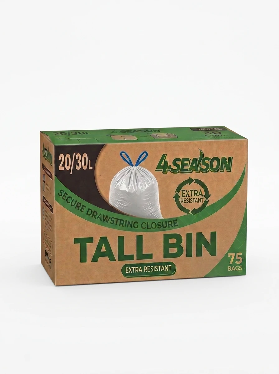 White bin bags · box packaging — packaging design reference