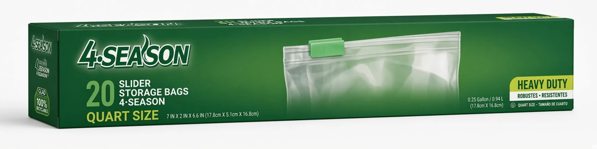 Food storage bags · slider-box design — packaging design reference